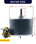 Beefy One Quarter HP Condenser Fan Motor With 1100 RPM, 48 Frame, 208 To 230V Replacement, showing side view and dimensions.