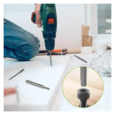 Premium 50 Pc Magnetic Screwdriver Bit Set With Extra Long 75mm Security Heads Includes Torx Star Hex And Spline Bits For Heavy Duty Jobs In A Tough Rugged Carrying Box Perfect For Any Garage Or DIY Project Ready To Handle Any Tough Screws. magnetic bit in drill removing hex screw
