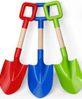 16 Inch Kids Beach Shovels Set With Wooden Handles And ABS Plastic Scoops Durable Sand Spades For Shoveling And Digging 3 Pack
