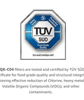TUV SUD certified label for Coffee Water Filter Replacement For Jura Machines Clearyl White Filter Cartridge