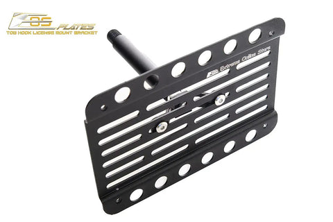 Nissan 370Z Front Bumper Tow Hook Plate Relocator Mount For 2009 2012 Non Nismo, EOS Plate Version 1, Aircraft Aluminum, Heavy Duty, Easy Install, Test Fitted, Guaranteed Fit