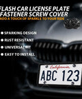 Upgrade Your Rig With Straight Fire Bling License Plate Screws And Rhinestone Caps 4 Piece Kit Corrosion Resistant Metal Fasteners add shine to car tags.