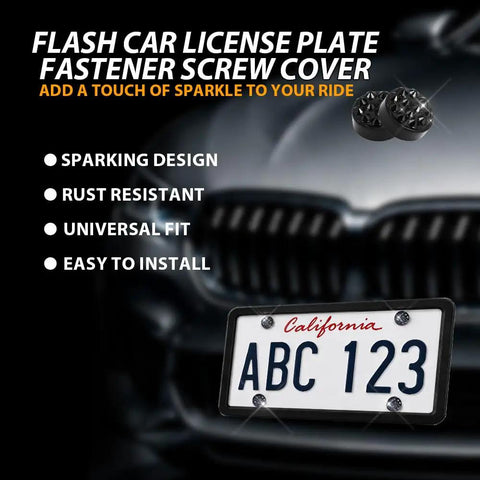 Upgrade Your Rig With Straight Fire Bling License Plate Screws And Rhinestone Caps 4 Piece Kit Corrosion Resistant Metal Fasteners add shine to car tags.