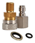 Top Shelf Quick Connect Filling Charging Hose With 1/8 Inch Thread High Pressure Pneumatic Air Line Male Female Coupler Pair with seals.