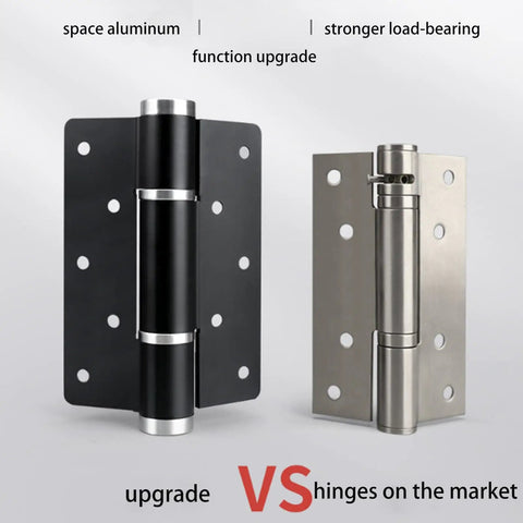 Comparison of 3 Pack Self Closing Door Hinges With 5.8 Inch Spring Loaded Action, Adjustable Door Closer, Space Aluminum Black Finish
