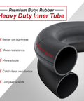 Tough As Nails Bike Inner Tube Replacement 12 1/2 X 2 1/4 Features Heavy Duty Butyl Rubber with AV32mm Schrader Valve