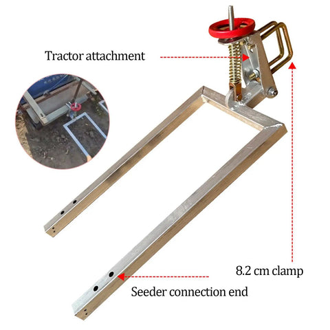 Tractor attachment for 12-Nozzles Tractor Mounted Seeder Planter Farm-Ready With 8 Seed Wheels And Precision Garden Roller Seeding