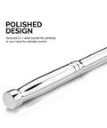 Polished design of Three Eighth Inch Drive Breaker Bar With Twelve Inch Handle And 180 Degree Flex CrMo Head For Heavy Duty Nut Breaker