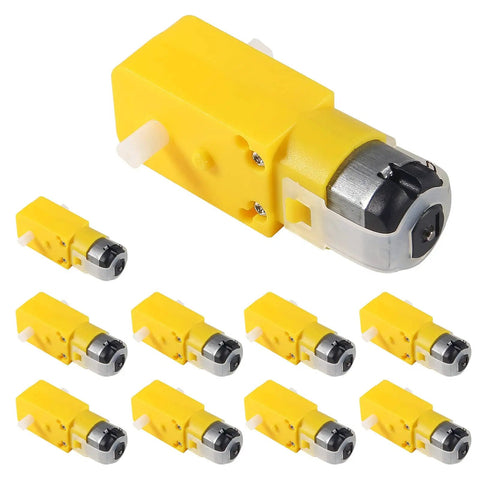 10 Pcs TT Magnetic Gearbox Motors Dual Shaft Geared For Arduino Smart Cars And Robot Projects 3V To 6V DIY Chassis