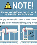 Installation steps for Walk Through Adjustable Baby Gate 24 To 29 Inches Wide 30 Inches Tall Automatic Close Pressure Mount Gate.