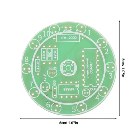 Round circuit board from Beginner Soldering Practice Kit, 4 Pack DIY Electronics Training Boards For Realistic Welding Skills