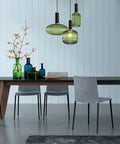 Go To Industrial Pendant Light With Dreamy Striped Glass Shade And Black Canopy For Kitchen Island Farmhouse Style Adjustable Height Cable
