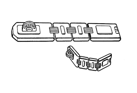 Extra Heavy Duty Concealed Safety Hasp With Flexible Link And Hardened Staple, Six And One Quarter Inch, Zinc Plated