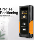 Straight Up 3 In 1 Wall Scanner Featuring Knockout Range And Bright Color Screen For Tracking Wooden Studs Copper Pipes And Live Wires Using Clear Voice Prompts And Reliable Battery Backup For Nailed Renovations displayed against a modern background.