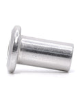 Kid Safe M6 X 15mm Binding Barrel Caps For Cribs, zinc plated steel binding barrel cap close-up, heavy duty hardware detail.