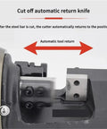 Portable Rc20-25 Electric Rebar Bender And Cutter Machine showing automatic return knife mechanism for quick steel rod cutting.