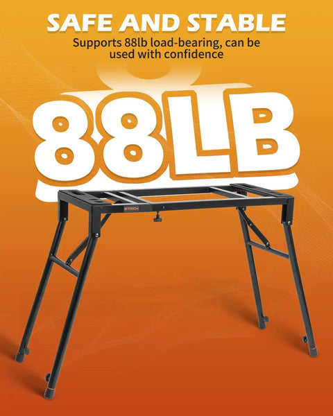 Collapsible Piano Keyboard Stand With Adjustable Width For 54 To 88 Keys Digital Pianos, 88lb capacity, sturdy build.