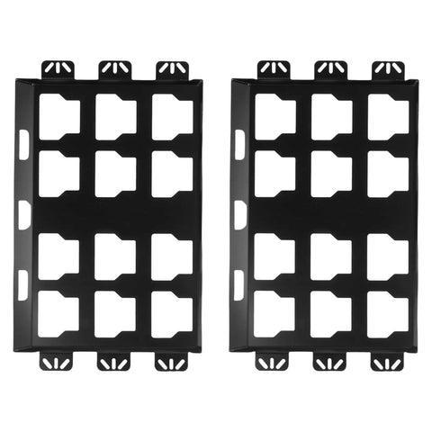Heavy Duty Stainless Steel Mending Plates, Rock Solid Corner Braces For Furniture Assembly, 55x34 cm, black metal, two-pack.