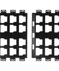 Straight Up Tough Stainless Steel Mending Plates Heavy Duty Wood Repair Brackets For Furniture Fix Ups And Shop Tool Storage 100 Pound Load Capacity With Pre Drilled Holes For Quick Garage Install in black color.