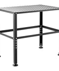 Heavy Duty Steel Welding Table And Workbench 36 By 24 Inches with precision fixture holes and robust legs.