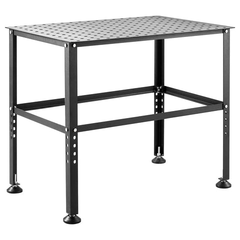 Heavy Duty Steel Welding Table And Workbench 36 By 24 Inches with precision fixture holes and robust legs.
