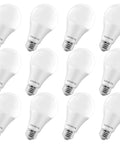 12-pack of 1600 Lumen LED Bulbs 100 Watt Equivalent Dimmable 3000K Soft White For Indoor And Outdoor Use E26 Enclosed