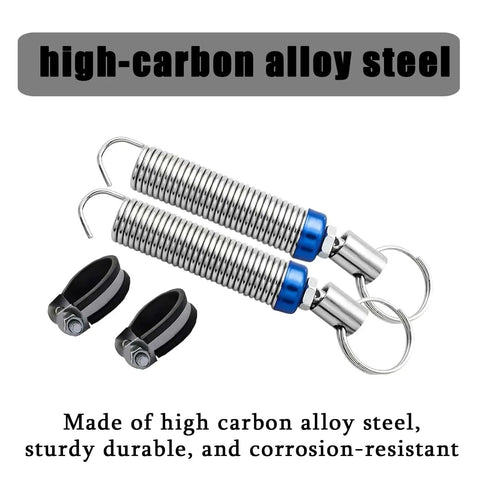 2 Pack Car Trunk Automatic Lift Metal Springs, Adjustable 5.9 To 9.4 Inches, Trunk Lid Lift Tool with 2 Clamps, Silver