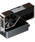Plug and Play External Gpu Enclosure With Oculink And Usb4 Hot Swap Support Featuring A Rock Solid Eight Hundred Watt Power Supply To Upgrade Your Laptop Setup Today Black showing a sleek design with a cooling fan.