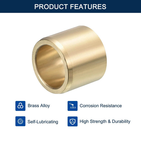 Three Quarter Inch Bore Sleeve Bearing With One Inch Outer Diameter And One Inch Length In Cast Brass Self Lubricating Bushing