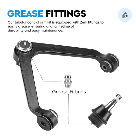 Dodge Ram 1500 Front Upper Control Arm With Ball Joint Assembly And Front Lower Ball Joint Kit K7424 K7411 4 Piece Suspension