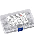 Stainless Steel Split Cotter Pins Kit 150 Pcs U Pins for Automotive and Power Equipment in plastic case