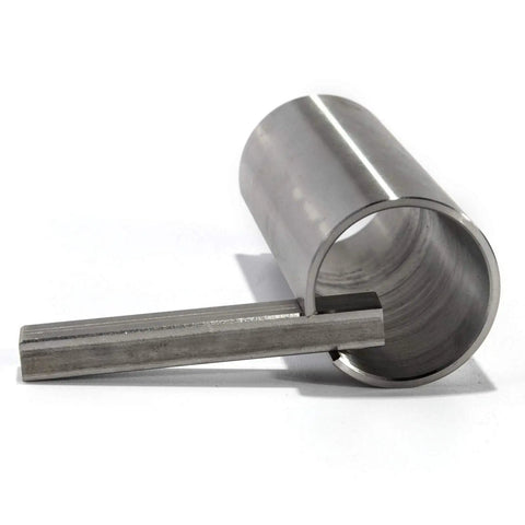Heavy Duty Steel Crankshaft Sleeve Adapter Converts 1 Inch To 1 Eighth Shafts with solid quarter keyway and smooth design.
