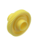 Close-up of yellow gear from GP11SET Gear Set for Portable Glass Washers 6 Drive Gears Replacement Part F Genuine OEM Quality Durable Drive Assembly