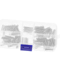 Get Your Hands On These 100 Pc Mini Stainless Steel Compression Springs, A Total Badass Kit For DIY Mechanics And Home Repairs That Makes Fixing Doors Cars And Metal Gadgets Super Easy And Quick. clear organizer case with silver mini compression springs
