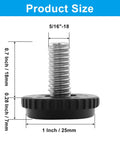 Product size of Set Of 4 Heavy Duty Adjustable Leveling Feet With 5 16 18 Threads Made From Tough Rust Resistant Stainless Steel.