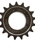 17T Cog Track One Eighth Inch CNC Machined Hardened Chromoly For BMX And Track Bikes Right Handed Threads 1.37x24tpi Black Finish Durable Gear Upgrade For Your Ride.