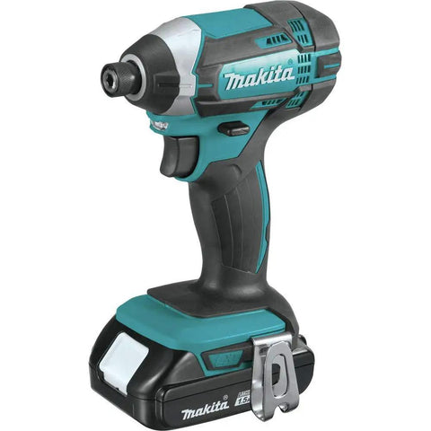 Front view of 18V LXT Compact Cordless Two Piece Combo Kit With One Half Inch Drill Driver And Impact Driver, Includes 1.5Ah Batteries