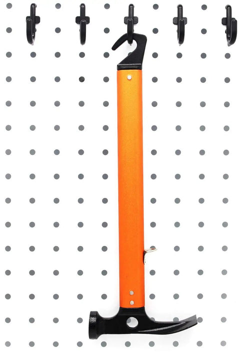 Pegboard Hooks Kit 100 Pack J Hooks Assortment Black No Split Barbs Snag Free Smooth System Protects Pegboard Holes, hammer hanging.