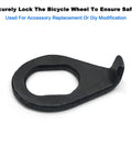 Black steel washer from Four Piece Bicycle Hub Safety Washer Set M8 And M10 For Front And Rear Wheels Retaining Clip Hook MTB Mountain Road Bike Accessory