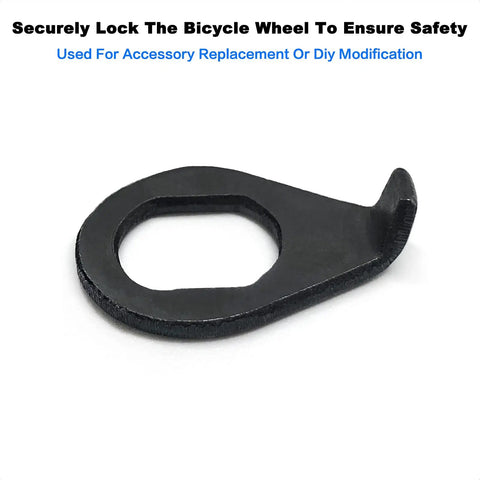 Black steel washer from Four Piece Bicycle Hub Safety Washer Set M8 And M10 For Front And Rear Wheels Retaining Clip Hook MTB Mountain Road Bike Accessory