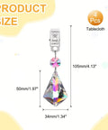 Crystal Tablecloth Weights With Metal Clips And Rhinestone Pendant Ornaments, size 105x34mm, for picnics, set of 4