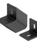 Heavy Duty Beefy L Brackets Set Of 10 2 Inch By 1.875 Inch Slotted Corner Braces Fit Three Eighths Inch Bolts Max Load 400 Lbs Each