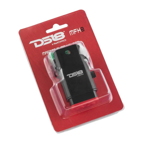 Badass 8 AWG Marine Fuse Holder With Waterproof Red Silicone Sheath And Solid Brass Terminals Includes Quick Install ATC Fuses shown in packaging.
