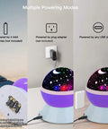 Star Projector Night Light for Kids Bedroom Ceiling With Timer and Rotating Galaxy Sky Projection Baby Sleep Aid Lamp power options
