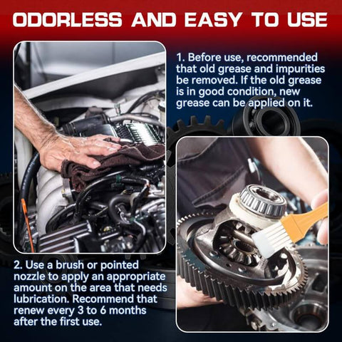 White Lithium Grease For Garage Doors And More Heavy Duty Multi Purpose Bearing And Gear Lubricant application instructions