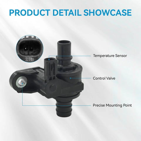 Coolant Water Control Valve Compatible With 2018 To 2023 Toyota Camry Avalon Rav4 And Lexus Es300h Es350 Replaces 1667125010 showing temperature sensor and mounting point.