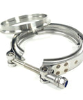 4 Inch Exhaust V Band Clamp Kit For S400 S400SXE S475 S480 T4 Turbo Systems CNC Machined 304 Stainless Flanges 4.62 Inch Flat Face OD