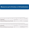 Wound Measuring Guide Ruler, 6 Inch Paper, Non Sterile, 50 Count, Calibrated for Super Handy Wound Progress Tracking in Both Metric And Imperial Units For Medical Staff And Home Use