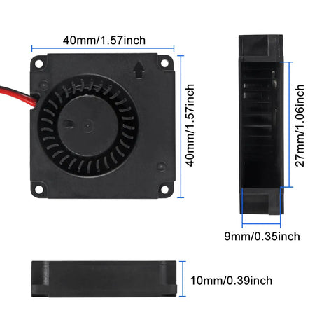 Top Shelf 6 Pack 4010 Blower Fan Dc 24v Turbo Cooling Module 40 By 40 By 10 Mm With Two Pin Lead For 3D Printer Hotend And Nozzle Swaps Smooth Airflow Design No Sweat Swap For Any Maker Setup