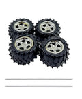 4 Pack RC Car Wheels With Metal Shafts Fits 3mm Axles, plastic tires and metal shafts, suitable for cars, trucks, robots, DIY models